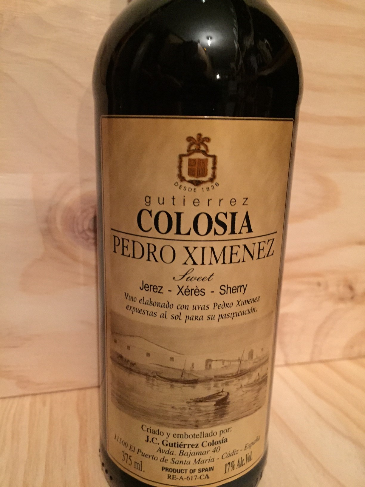 Colosia Pedro Ximenez Sherry Shop